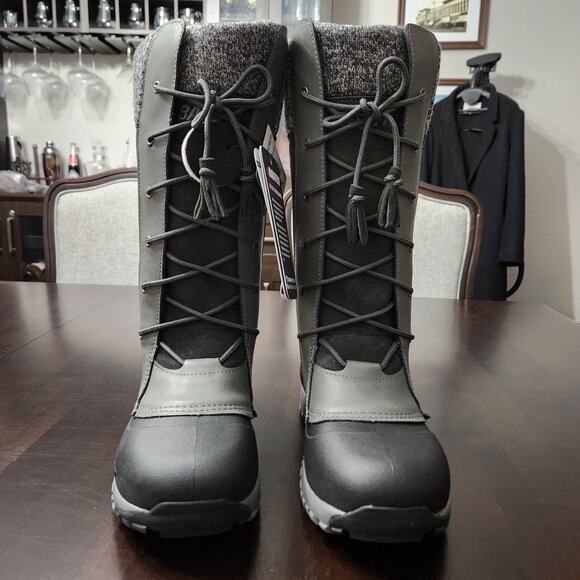 NWT Baffin Dana Charcoal Lace Up Insulated Boot Size 8 - Picture 3 of 8